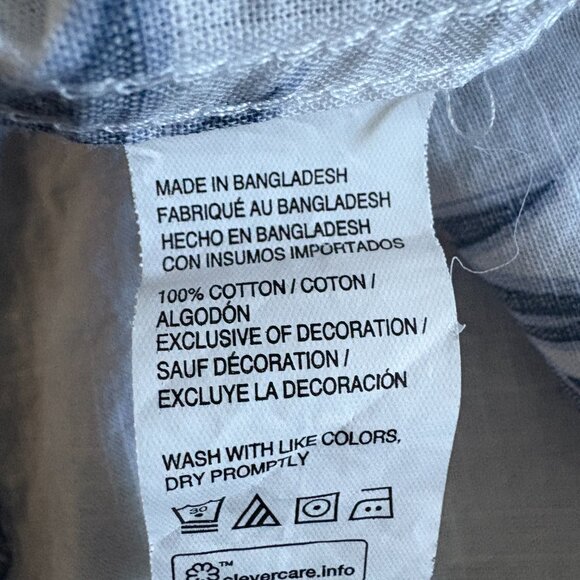 IZOD Saltwater Shirt Men's XXL White Blue Hawaiian Relaxed Classic Button Down - Picture 3 of 7